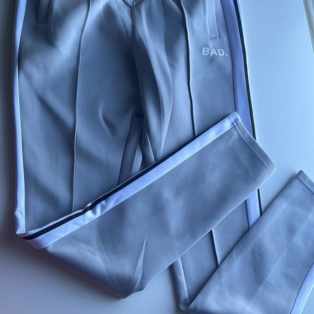 New Bad Society Club Grey Pleated Joggers - Picture 5 of 7